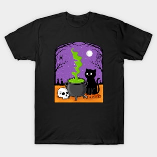 Cat and Witch T-Shirt